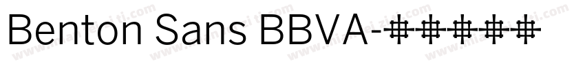 Benton Sans BBVA字体转换